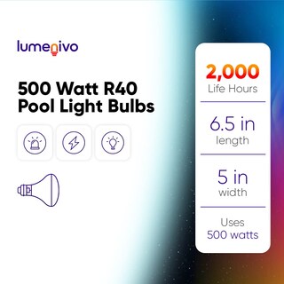 Foto 6 | Foto 6 | Bombilla De Piscina Lumenivo R40 500 W 120 V E26 Halco R40fl500/hg - Venta Internacional.
