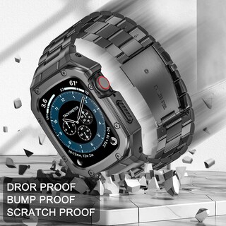 Foto 3 | Foto 3 | Correa De Reloj Con Funda Baiteyou Acero Inoxidable Apple 46 Mm Serie 10 - Venta Internacional.