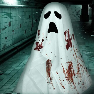 Foto 7 | Foto 7 | Tela Espeluznante Para Halloween Con Forma De Ballena 700 X 220 Cm Poliéster Blanco - Venta Internacional.