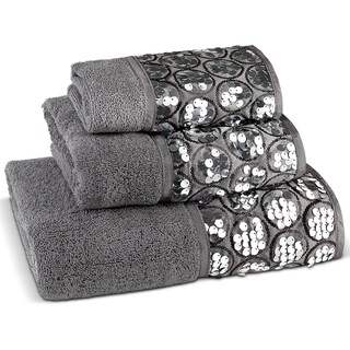 Foto 1 | Foto 1 | Juego De Toallas De Baño Zahari Home Sinatra De 3 Piezas Color Plateado - Venta Internacional.