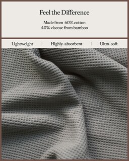 Foto 4 | Foto 4 | Toallas De Baño Cozy Earth Waffle 60% Algodón 40% Viscosa Y Bambú - Venta Internacional.