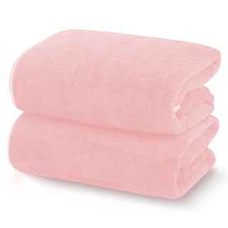 Foto 1 | Foto 1 | Paquete De 2 Toallas De Baño Tenstars Silk Con Dobladillo De 70 X 140 Cm Color Rosa - Venta Internacional.