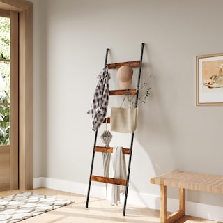 Foto 6 | Foto 6 | Soporte Para Colcha Blanket Ladder Elyken De 5 Niveles Con 4 Ganchos Color Marrón Rústico - Venta Internacional.