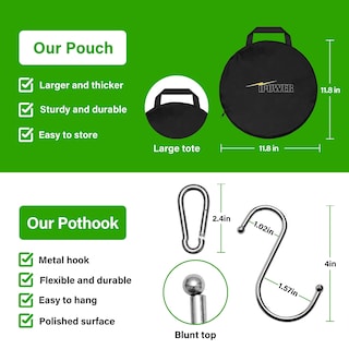 Foto 7 | Foto 7 | Estante Yssoa Para Secar Hierbas  Colgante  2 Capas  60 Cm  Con Cremallera Y Gancho - Venta Internacional.