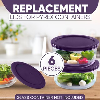 Foto 3 | Foto 3 | Tapas De Repuesto Para Recipientes Pyrex De 2/4/7 Tazas (moradas) (6 Unidades) - Venta Internacional.