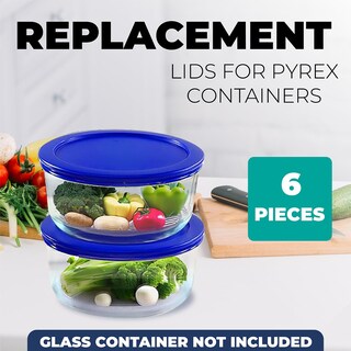 Foto 2 | Foto 2 | Juego De 6 Tapas De Repuesto Para Recipientes Pyrex Sin Bpa - Venta Internacional.