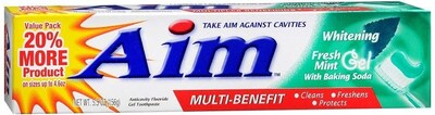 Foto 1 | Foto 1 | Pasta De Dientes Aim White Gel Protection 163ml - Venta Internacional.