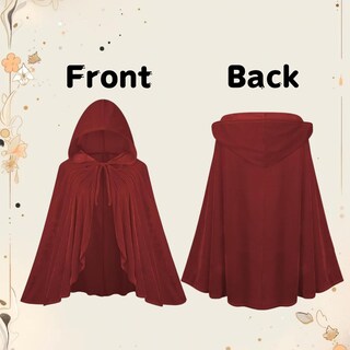 Foto 4 | Foto 4 | Cape Colorful House Caperucita Roja De Terciopelo Para Mujer - Venta Internacional.