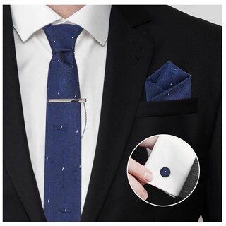 Foto 3 | Foto 3 | Set De Corbata Formal De 8 Cm Eo Safe Imports Esi-21706 Azul