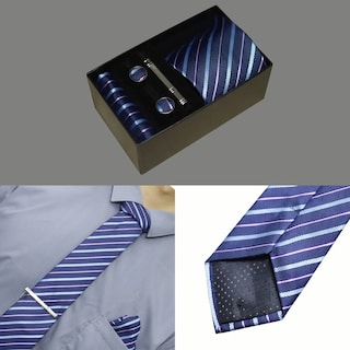 Foto 2 | Foto 2 | Set Corbata Pañuelo Mancuernilla Hombre 5 Piezas Estilo D Eo Safe Imports Esi-21711 Multicolor