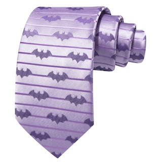 Foto 4 | Foto 4 | Set De Murciélagos Tie Barry.wang Para Halloween Color Lavanda Con Clip Para Corbata Para Hombre - Venta Internacional.