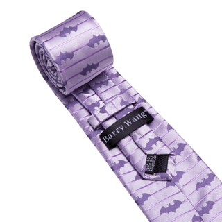 Foto 6 | Foto 6 | Set De Murciélagos Tie Barry.wang Para Halloween Color Lavanda Con Clip Para Corbata Para Hombre - Venta Internacional.