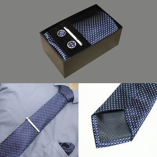 Foto 2 | Foto 2 | Set Corbata Pañuelo Mancuernilla Hombre 5 Piezas Estilo A Eo Safe Imports Esi-21710 Azul