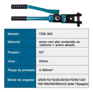 Foto 2 | Foto 2 | Set De Ponchadora Hidráulica  30 Unidades Color Azul Acero