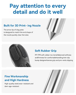Foto 6 | Foto 6 | Kit De Limpieza De Boquillas Para Impresora 3d Creality Clog Poke De 0 4 Mm - Venta Internacional.