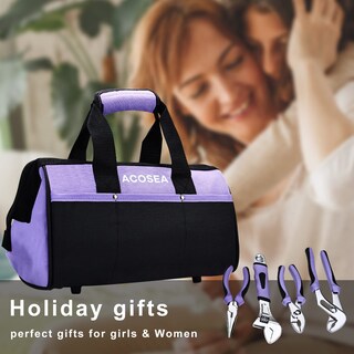 Foto 2 | Foto 2 | Juego De Herramientas Acosea De 223 Piezas Con Bolsa Morada Abierta De 33 Cm De Ancho - Venta Internacional.