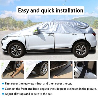Foto 4 | Foto 4 | Funda De Coche Konnfeir Half Para Todo Tipo De Clima Impermeable Universal - Venta Internacional.