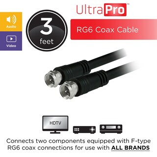 Foto 2 | Foto 2 | Cable Coaxial Ultrapro Rg6 De 0 92 M Con Conectores Tipo F Negros - Venta Internacional.