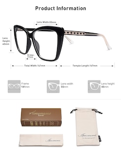 Foto 6 | Foto 6 | Gafas De Lectura Con Luz Azul Amomoma Trendy Tr90 De Gran Tamaño - Venta Internacional.