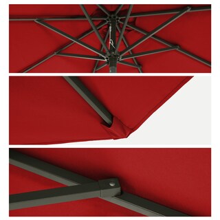 Foto 3 | Foto 3 | Sombrilla Para Patio De Mesa Exterior 2 75 M Con 8 Varillas Upf 50+ Inclinación Doble De 30° Base No Incluida