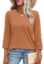 Blusa Xieerduo Para Halloween Para Mujer Manga 3/4 Cuello En V Encaje - Venta Internacional.