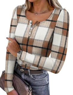 Foto 1 | Foto 1 | Camiseta Henley De Manga Larga Para Mujer Shirt Sampeel 2025 - Venta Internacional.