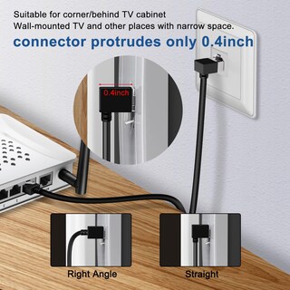 Foto 4 | Foto 4 | Cable Ethernet Dutevolns Ultra Thin Cat 6 90° Hacia Abajo 3 M Blanco - Venta Internacional.