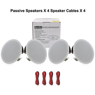 Foto 6 | Foto 6 | Altavoces De Techo Herdio Pasivos De Montaje Empotrado De 6.5 Pulgadas Y 600 W - Venta Internacional.