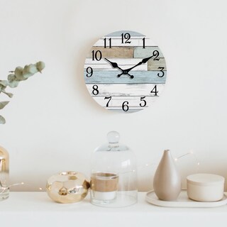 Foto 7 | Foto 7 | Reloj De Pared Kecyet  Funciona Con Pilas  35 Cm  Diseño Costero Silencioso - Venta Internacional.