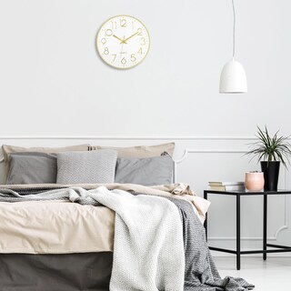 Foto 6 | Foto 6 | Reloj De Pared Lumuasky Gold De 30 Cm  Silencioso  Sin Tictac  Batería - Venta Internacional.
