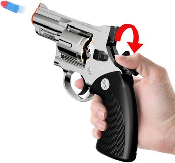 Foto 2 | Foto 2 | Revólver De Juguete Monoinfantil Plateado Con Funda Y 40 Balas - Venta Internacional.