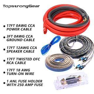 Foto 2 | Foto 2 | Kit De Cableado Para Instalación De Amplificadores Topstronggear Calibre 0 - Venta Internacional.