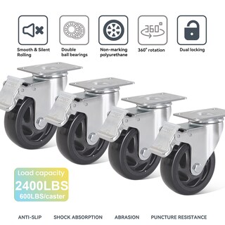 Foto 3 | Foto 3 | Ruedas Caster Bzoliheu De 5 Cm  Resistentes  Con Freno  Juego De 4 - Venta Internacional.