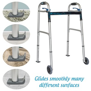 Foto 6 | Foto 7 | Ruedas Delanteras Walker Top Glides Swivel/lock Con Deslizadores De Esquí - Venta Internacional.