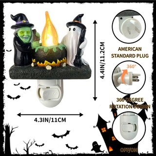Foto 2 | Foto 2 | Lámpara Zlqwe Luz Nocturna Con Forma De Bruja De Halloween 12 X 11 X 5 Cm - Venta Internacional.