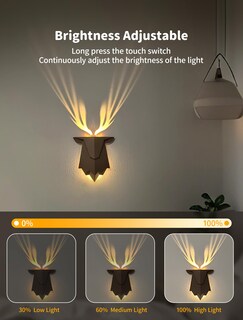 Foto 2 | Foto 2 | Luz Nocturna Tarinks Deer Wall Con Mando A Distancia Recargable - Venta Internacional.