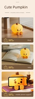 Foto 7 | Foto 7 | Lámpara Nocturna Atsui Pumpkin Halloween Led Squishy Recargable - Venta Internacional.