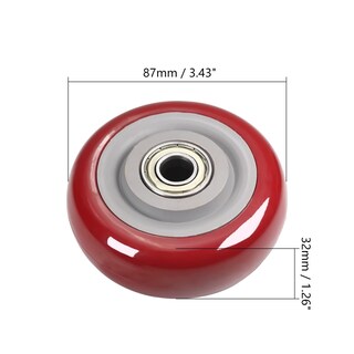 Foto 2 | Foto 2 | Ruedas De Repuesto Para Carro De Empuje Juvielich De 3.5 Pulgadas Pu Caster - Venta Internacional.