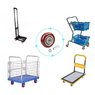 Foto 5 | Foto 5 | Ruedas De Repuesto Para Carro De Empuje Juvielich De 3.5 Pulgadas Pu Caster - Venta Internacional.