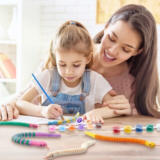 Foto 5 | Foto 5 | Serpientes De Madera Gejoy De 12 Pulgadas Sin Terminar Para Artes Y Manualidades - Venta Internacional.