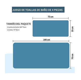 Foto 4 | Foto 4 | Toallas de Baño Belug 4 Piezas