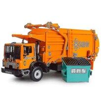 Venta Internacional - Camión Transportador De Basura Con Barril De Aleación De Juguete 1:24 Para Niños