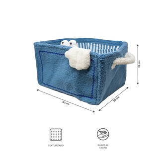 Foto 3 | Foto 3 | Cesta Organizadora Ideen Tela Monstruo Azul