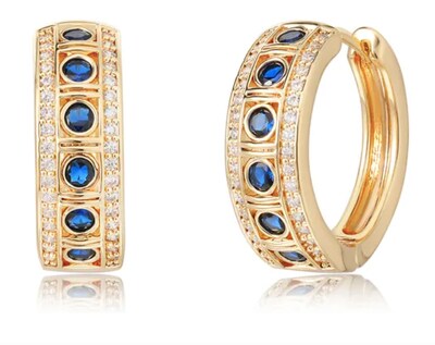 Foto 1 | Foto 1 | Aretes Xtellar Dorados Con Zirconia