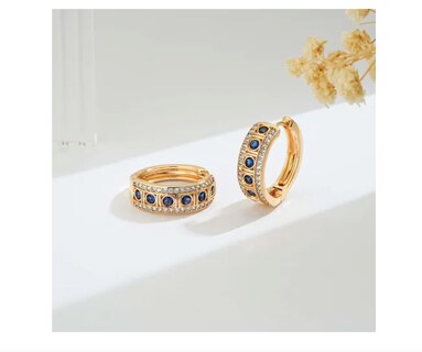 Foto 3 | Foto 3 | Aretes Xtellar Dorados Con Zirconia