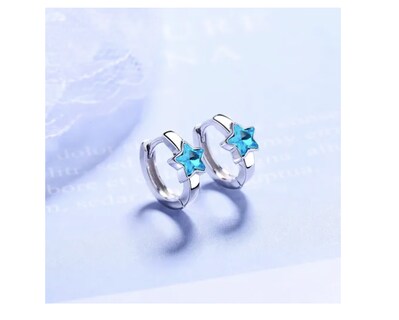 Foto 3 | Foto 3 | Aretes Estrella Xtellar Bano De Plata Con Zirconios