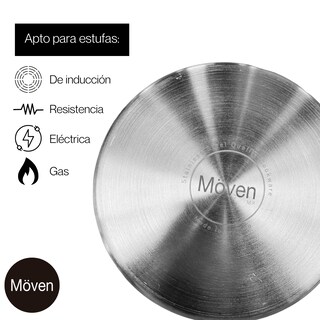 Foto 4 | Foto 4 | Olla 6 Litros De Acero Inoxidable Moven Con Tapa Alta