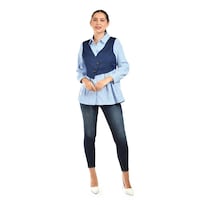 Camisa Con Chaleco Roman Fashion /juvenil 5119 (azul Marino) Azul Marino