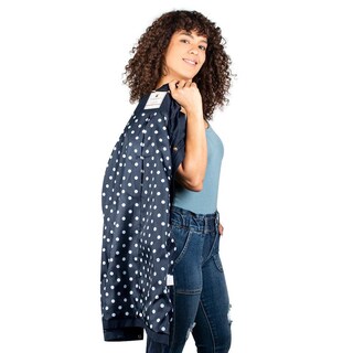 Foto 4 | Foto 4 | Chamarra Larga Con Gorro Ajustable Mujer Azul Marino