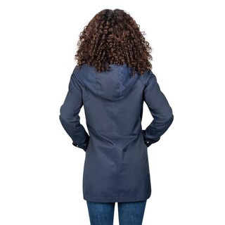 Foto 5 | Foto 5 | Chamarra Larga Con Gorro Ajustable Mujer Azul Marino